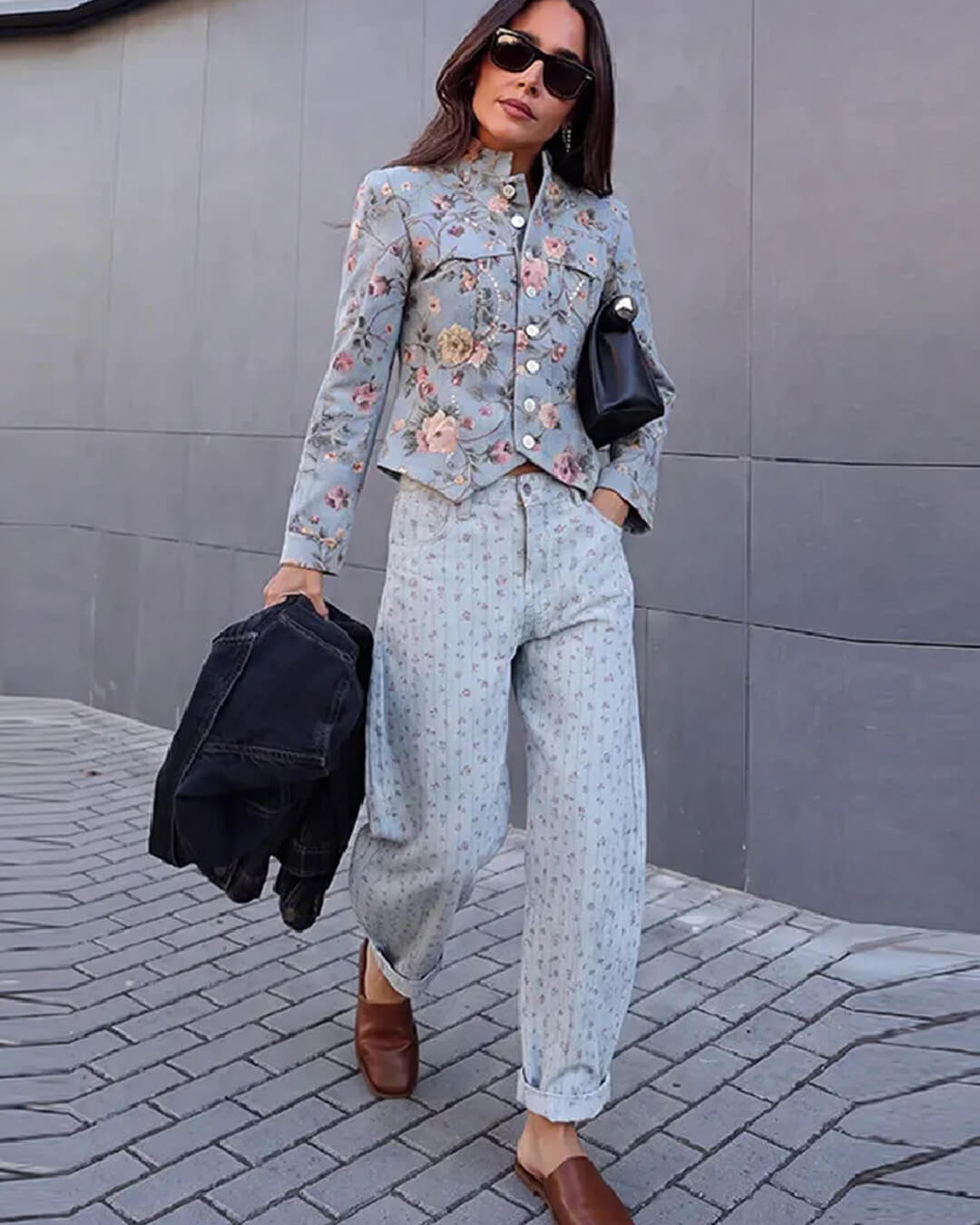 Laura Chaqueta Corta Vintage de Jacquard