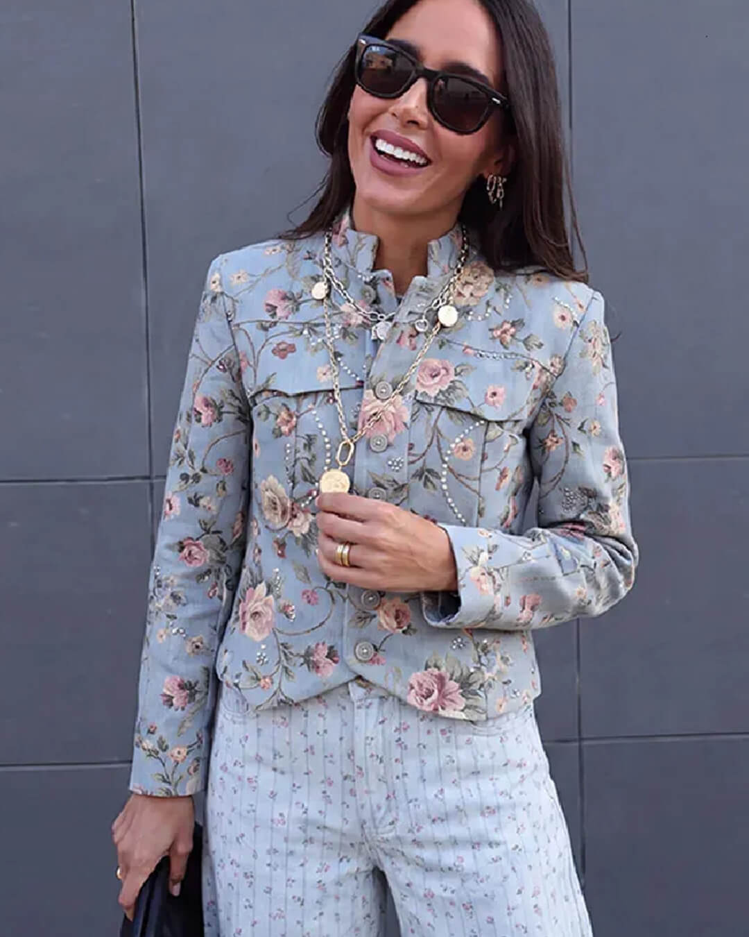 Laura Chaqueta Corta Vintage de Jacquard