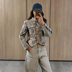 Laura Chaqueta Corta Vintage de Jacquard