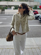 Layla Chaqueta Corta con Estampado Floral
