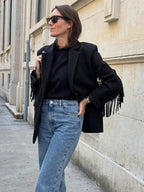 Blazer bomber Maria con flecos