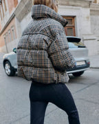 Chaqueta acolchada a cuadros Monica