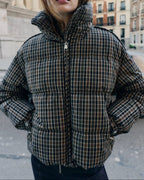 Chaqueta acolchada a cuadros Monica
