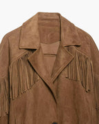 Chaqueta western Nicole de ante sintético con flecos