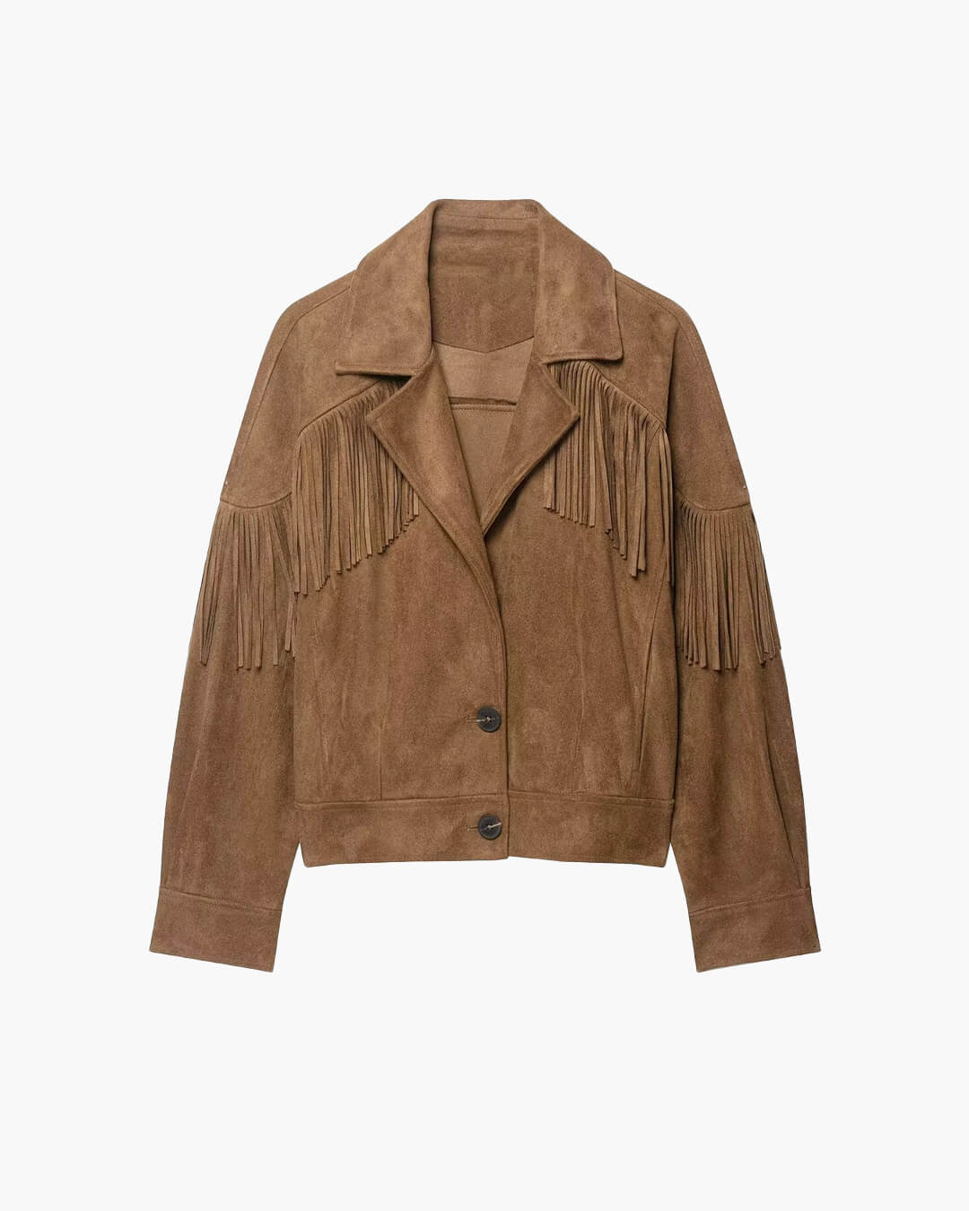 Chaqueta western Nicole de ante sintético con flecos