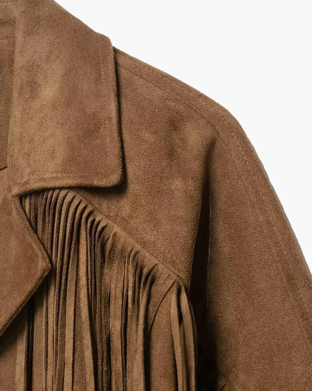 Chaqueta western Nicole de ante sintético con flecos