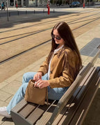 Chaqueta western Nicole de ante sintético con flecos