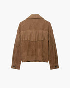 Chaqueta western Nicole de ante sintético con flecos