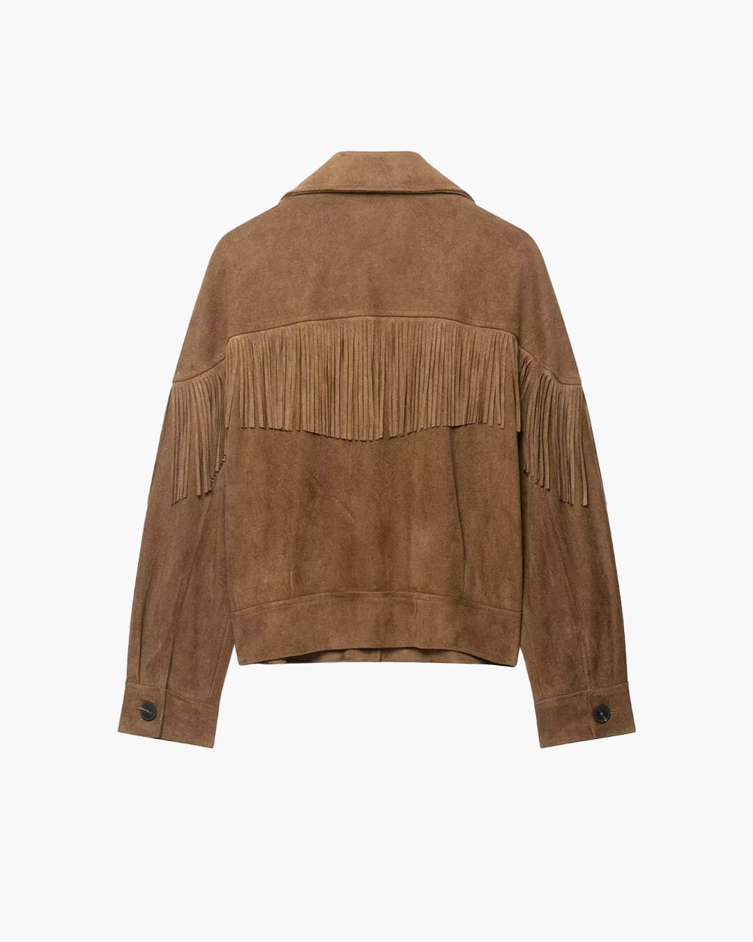 Chaqueta western Nicole de ante sintético con flecos