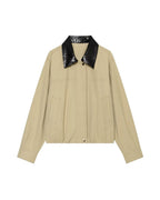 Olivia Cazadora Bomber con Cuello en Contraste