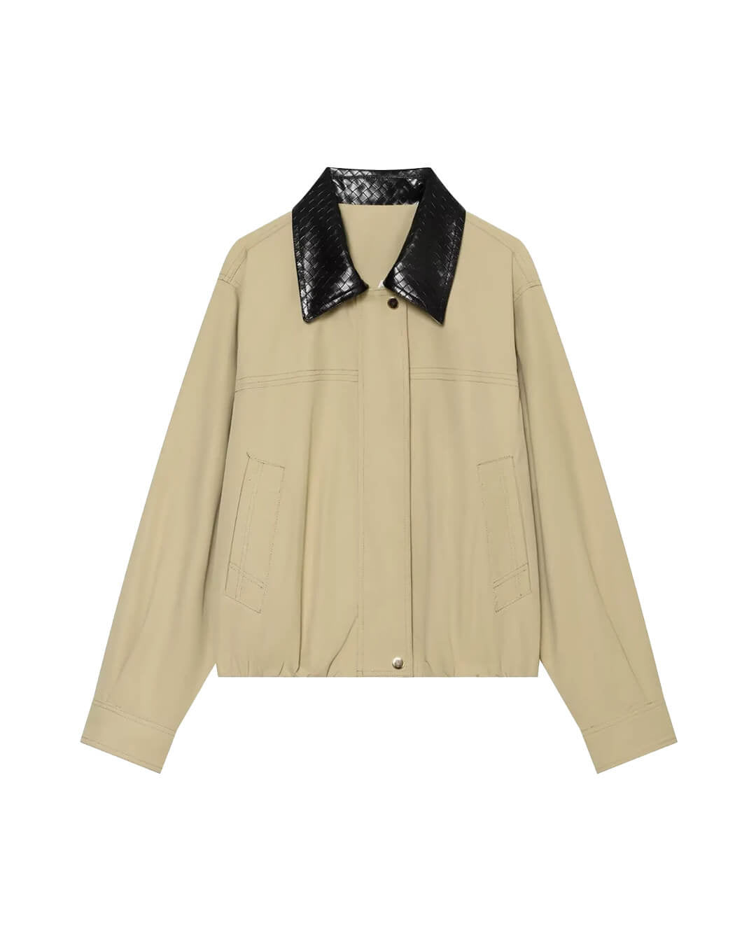 Olivia Cazadora Bomber con Cuello en Contraste