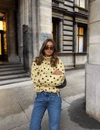 Chaqueta Presley con lunares y mangas abullonadas