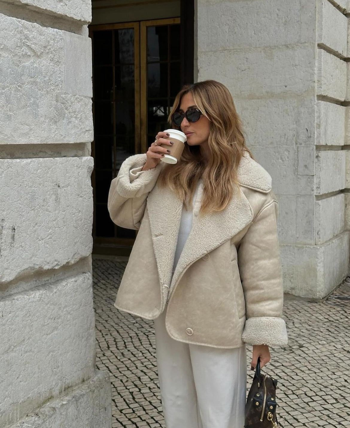 Chaqueta Arianne de piel sintética tipo sherpa