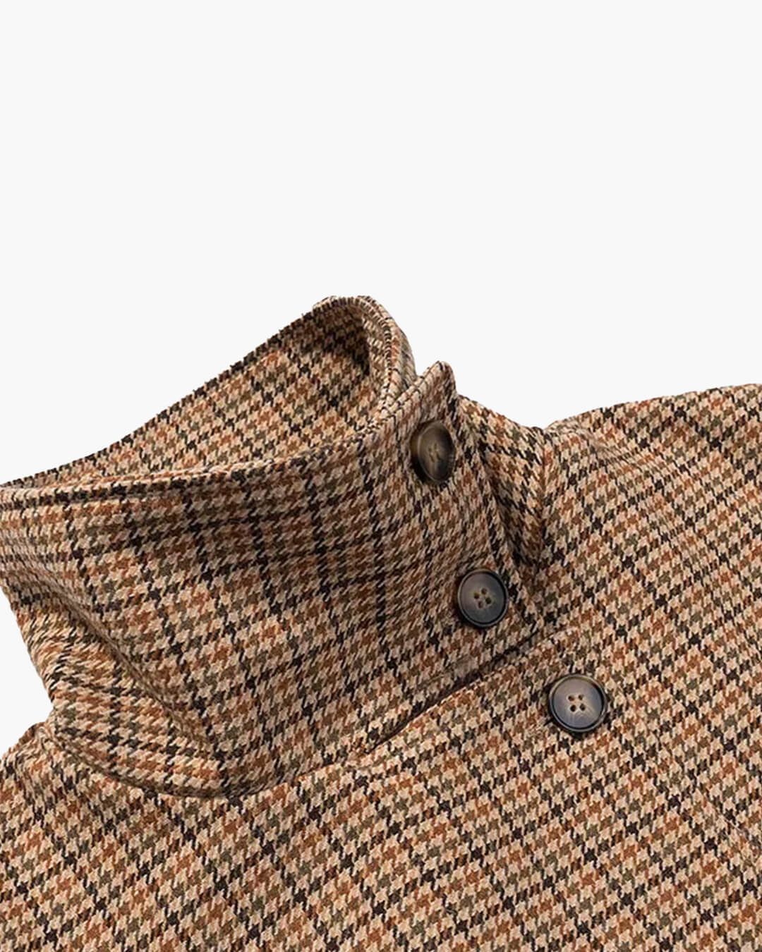 Chaqueta corta Ava con cuello embudo y pata de gallo