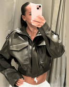 Chaqueta bomber de piel sintética Brianna