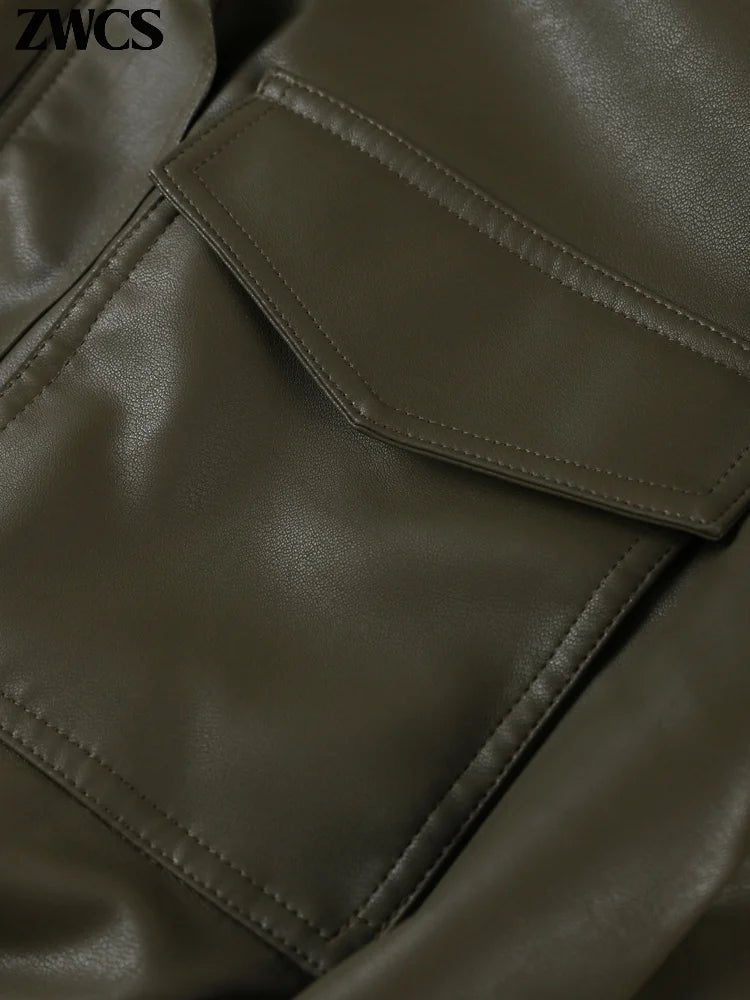 Chaqueta bomber de piel sintética Brianna