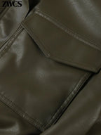 Chaqueta bomber de piel sintética Brianna