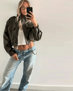 Chaqueta bomber de piel sintética Brianna