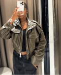 Chaqueta bomber de piel sintética Brianna