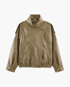 Chaqueta Brienne de polipiel con cuello alto