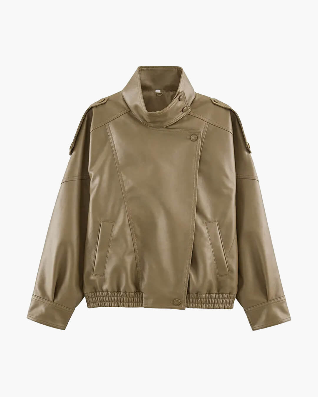 Chaqueta Brienne de polipiel con cuello alto