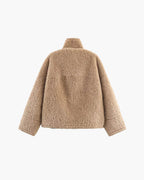 Chaqueta Carol de piel sintética con cuello alto