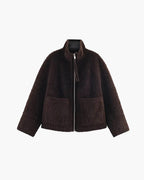 Chaqueta Carol de piel sintética con cuello alto