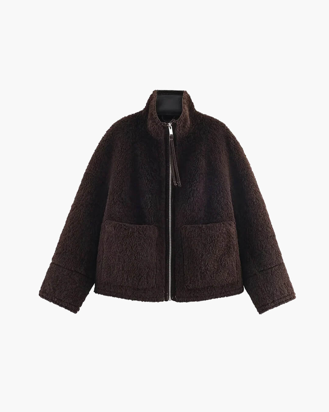 Chaqueta Carol de piel sintética con cuello alto