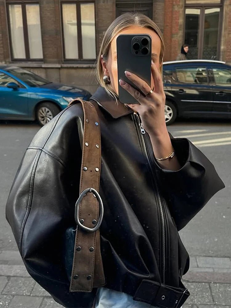 Chaqueta de cuero vegano Georgia