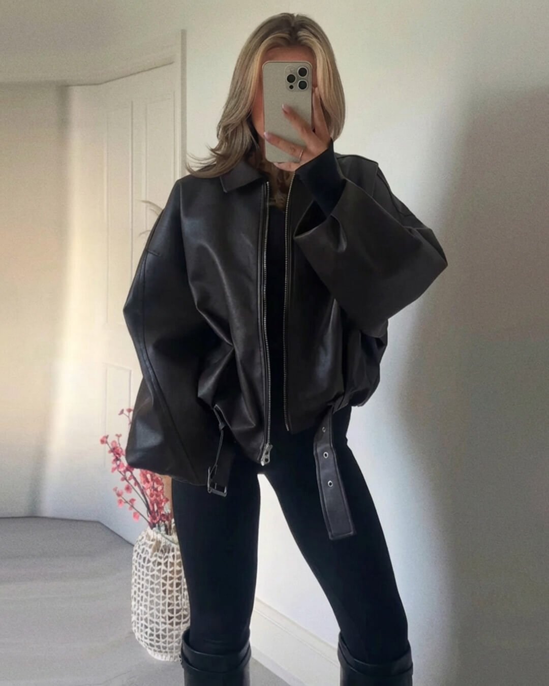 Chaqueta de cuero vegano Georgia