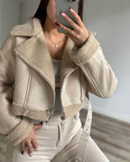 Chaqueta de ante sintético con forro de piel sintética Cindy