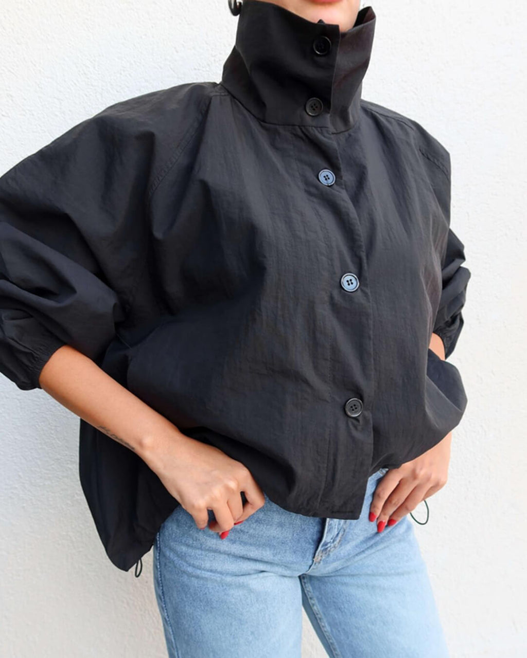 Chaqueta Clara de cuello alto