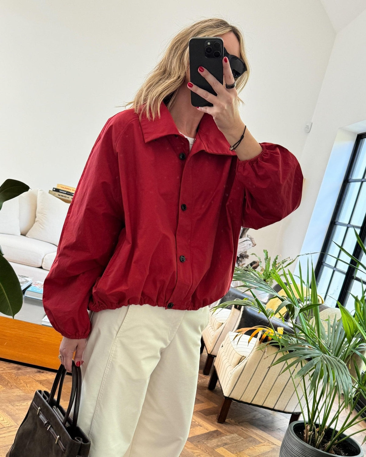 Chaqueta Clara de cuello alto