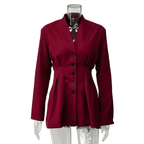 Blazer Daniela Sin Cuello con Cintura Ajustada