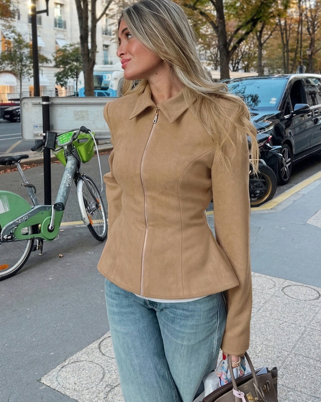 Chaqueta Ella de ante sintético