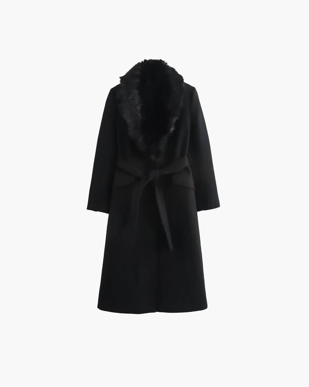 Abrigo maxi Flora con cuello de piel sintética