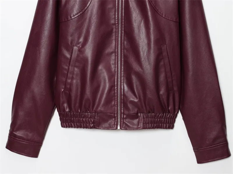 Cazadora bomber de polipiel Harper