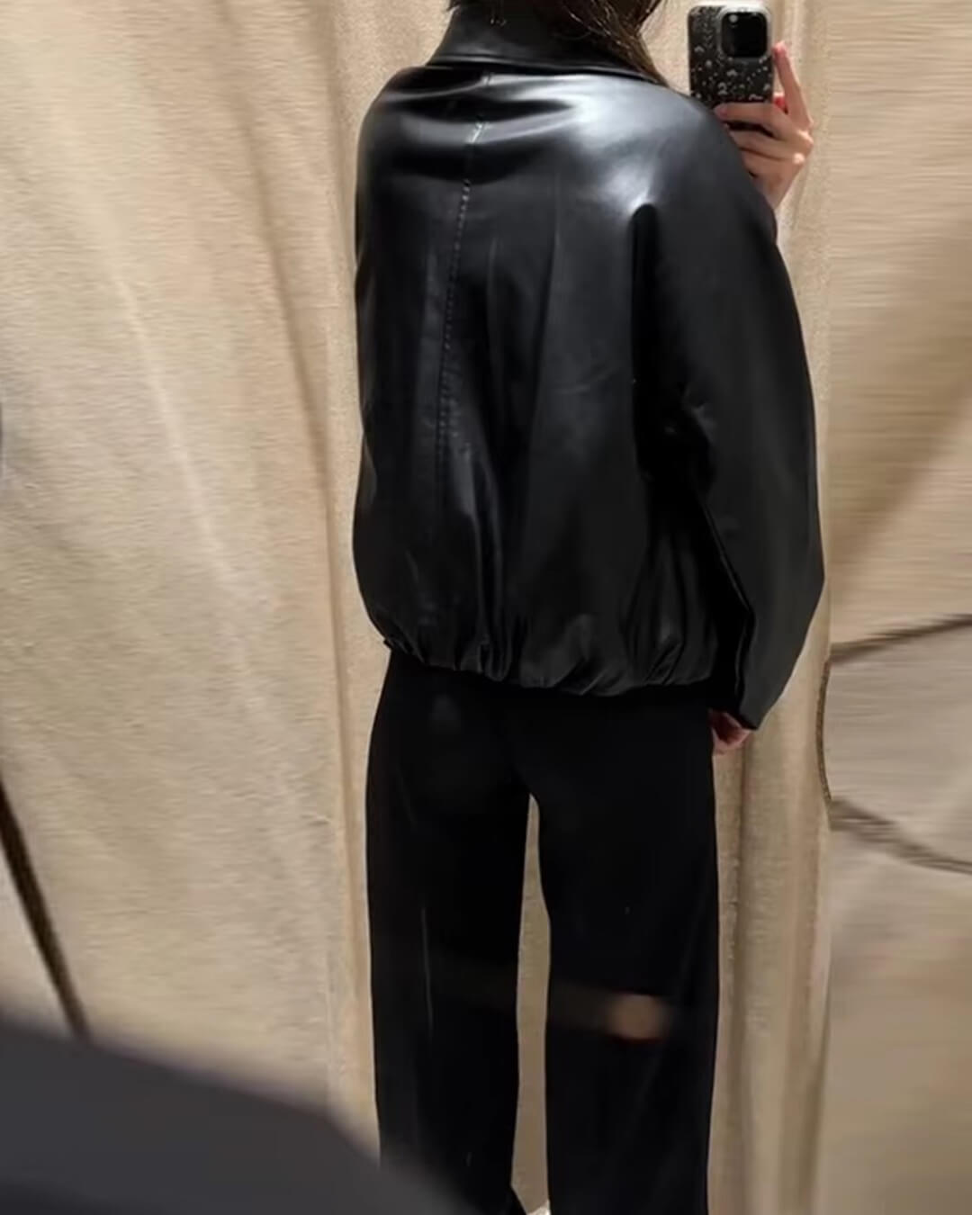 Chaqueta bomber de piel sintética Jenny