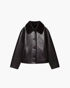 Chaqueta de cuero sintético reversible con piel sintética Joana
