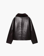 Chaqueta de cuero sintético reversible con piel sintética Joana