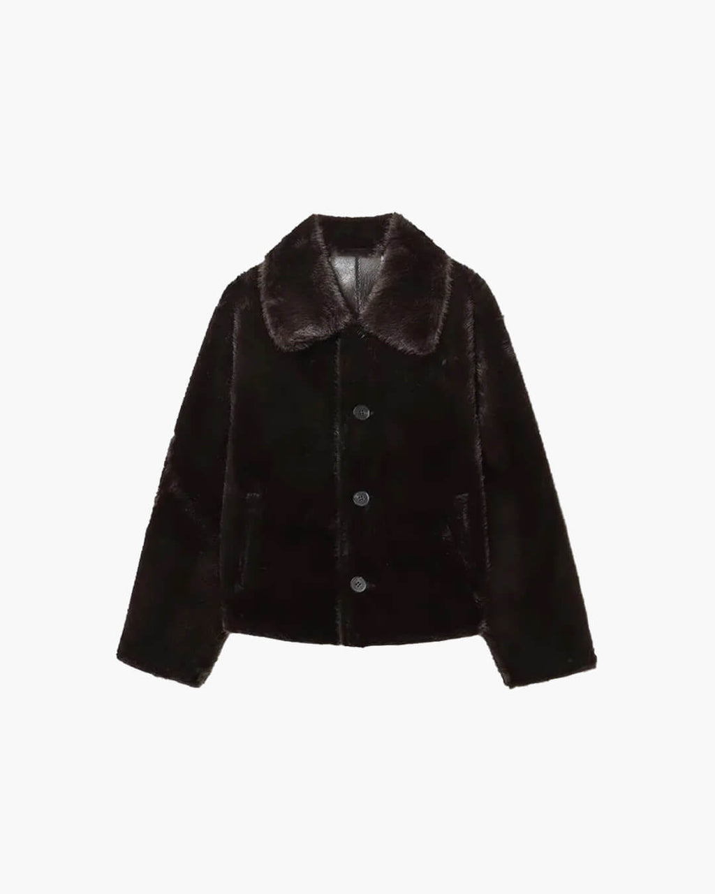 Chaqueta de cuero sintético reversible con piel sintética Joana