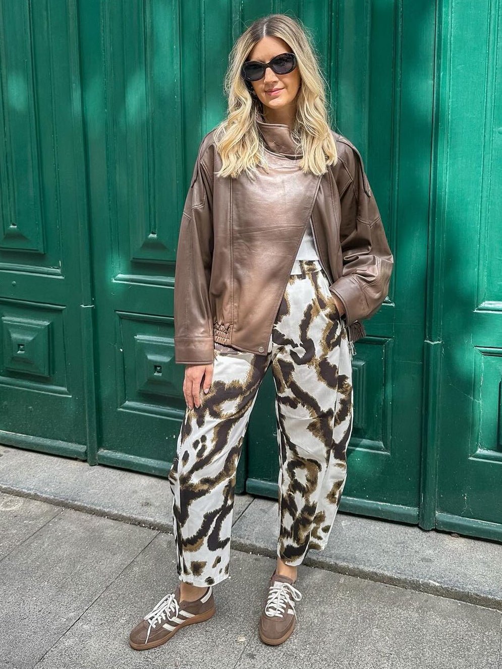 Chaqueta de Imitación Cuero con Cremallera Asimétrica Joyce