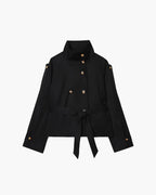 Gabardina corta con cuello alto Kara