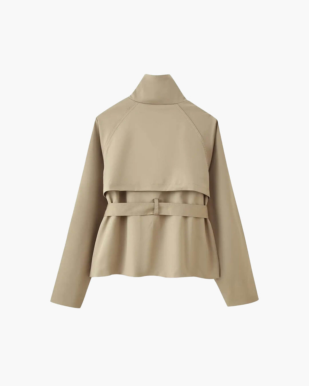 Gabardina corta con cuello alto Kara