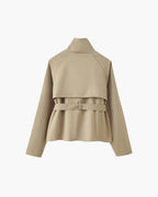 Gabardina corta con cuello alto Kara