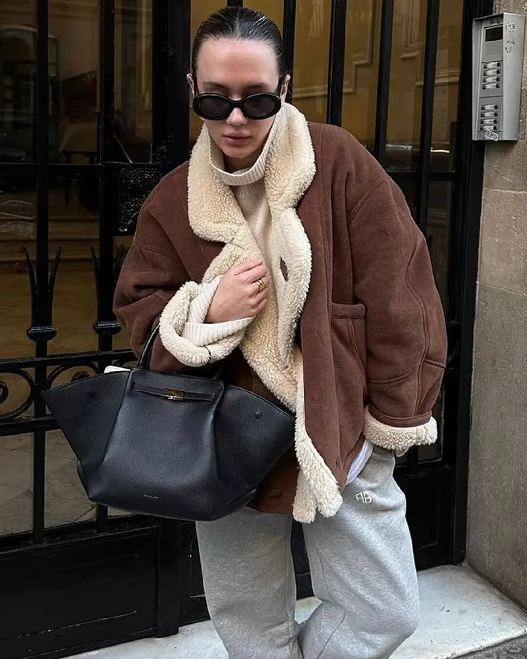 Chaqueta de cuero sintético Leona