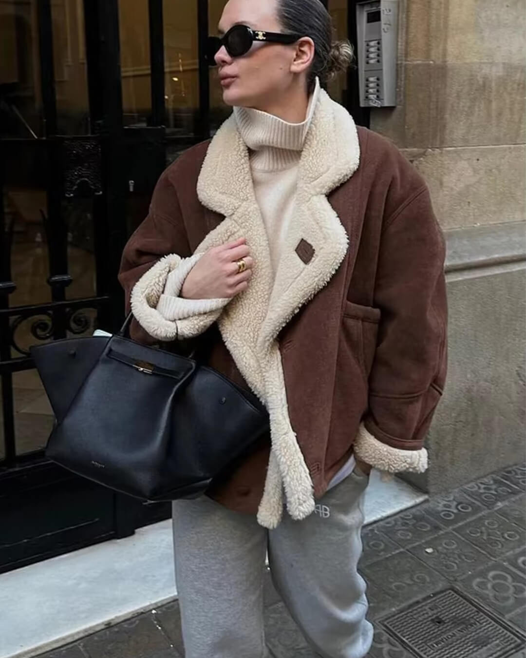 Chaqueta de cuero sintético Leona