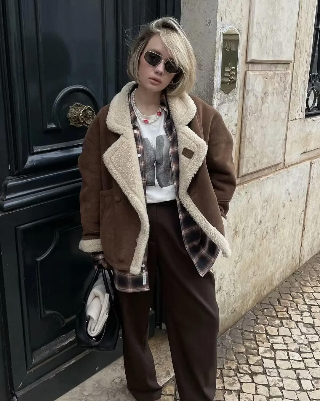 Chaqueta de cuero sintético Leona