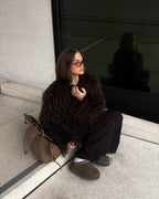 Liza Abrigo de Piel Sintética Fuzzy