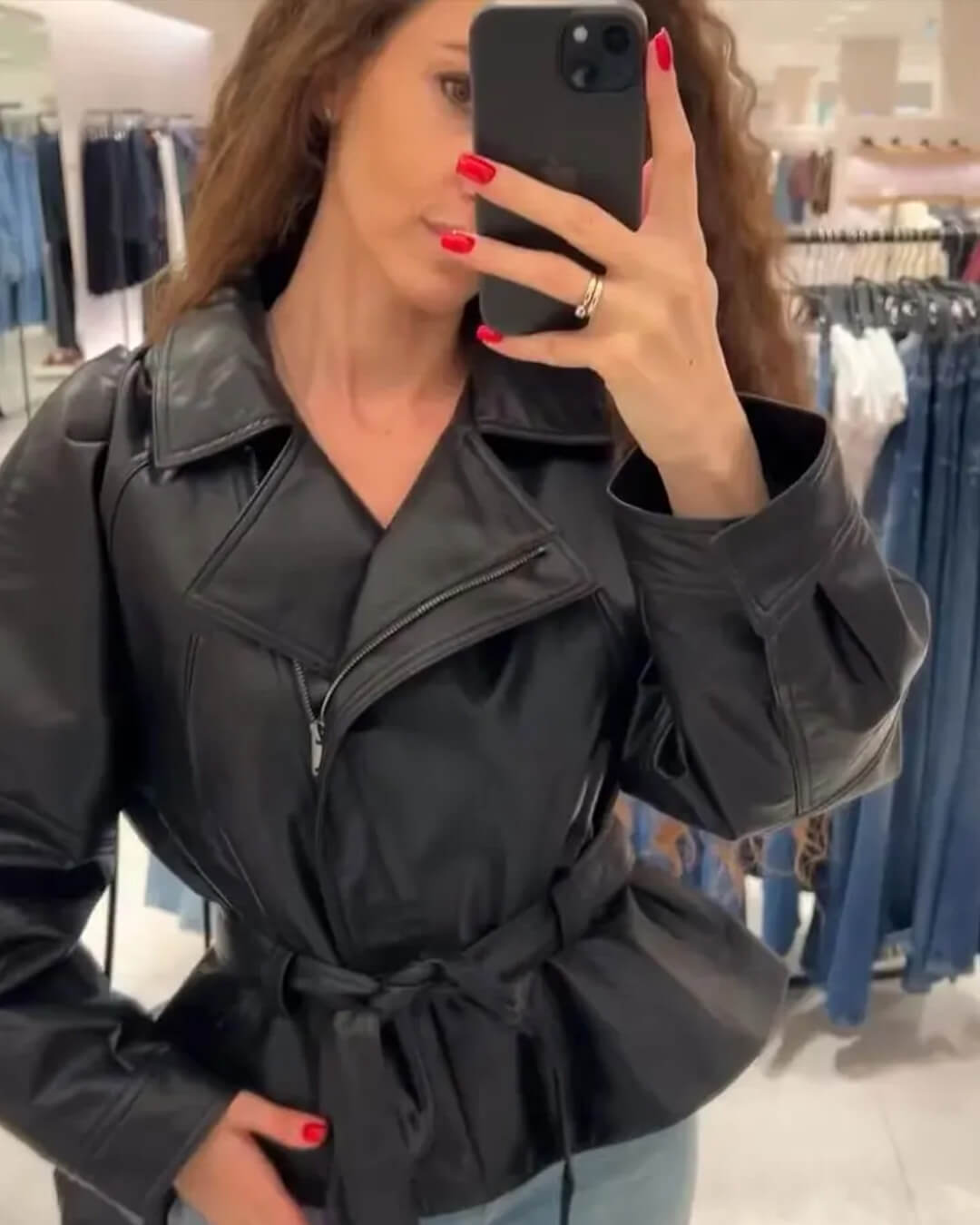 Chaqueta biker Maggie de polipiel